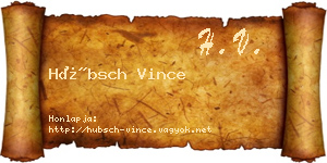 Hübsch Vince névjegykártya